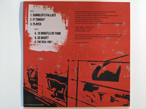 Gurus of Now - Vinyl - Thrillomatic - Underground Band - Backcover